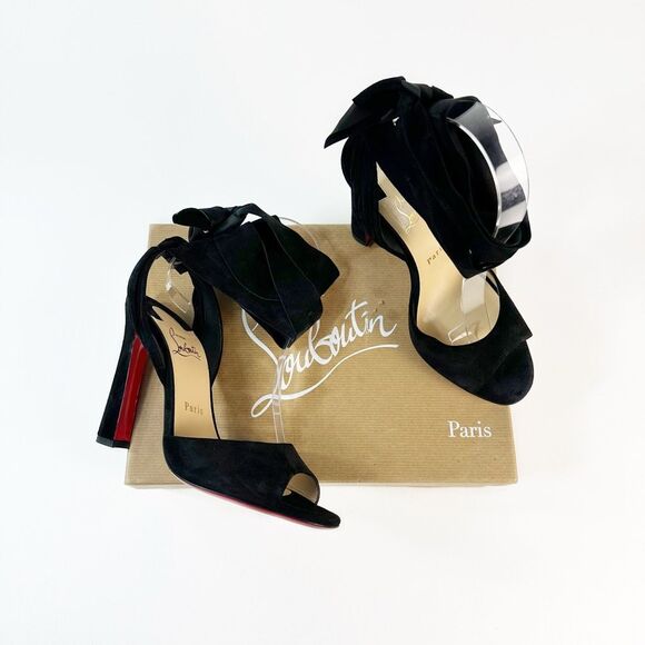 Christian Louboutin Black Heels with Red Soles - Picture 2 of 16